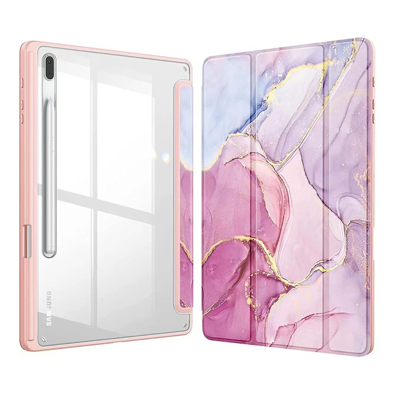 For S9 /S9fe/12.4 inch flat panel protective case Samsung A9 p1us magnetic pen slot painted protective case