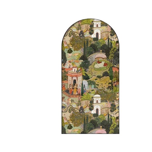 French-style entrance hall decorative painting, arched vintage corridor/hallway hanging picture, retro art living room high-end vertical mural