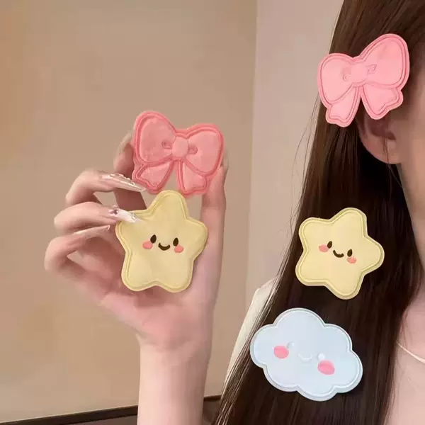 Soft and cute cloud, star, bow, magic sticker, girl cartoon, children's creative DIY forehead decoration
