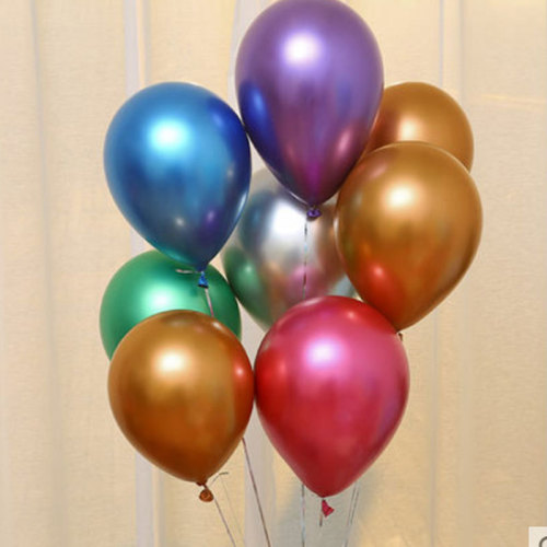 Cross-border metal balloons 12-inch glitter balloons set birthday party decoration wedding arrangement wedding supplies wholesale