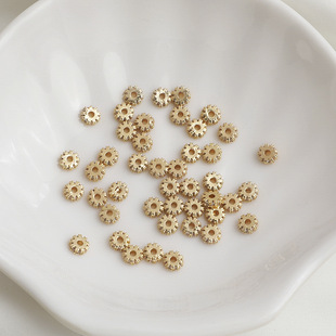14K����ɫ�ʯ�X݆��Ƭ ѩ��Ƭˮ����朴�������� diy�Ʒ���