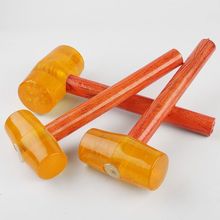 橡皮锤塑料榔头橡胶锤木柄香槟锤瓷砖多功能施工安装透明橡胶锤子