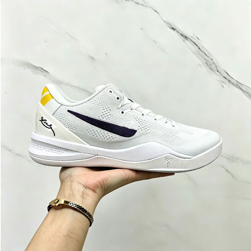 High-Quality Kobe 8 Basketball Shoes for Men and Women, Comfortable, Lightweight, and Resilient, Black Mamba Culture Low-Top Shoes