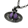 Silver small crystal with amethyst, pendant