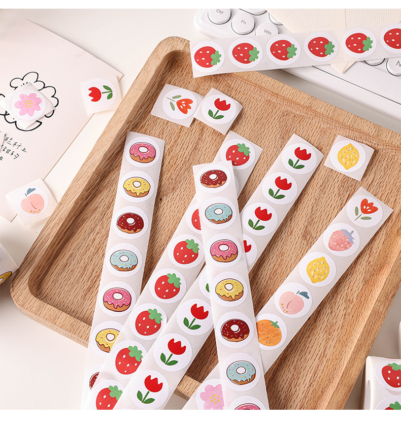 水果、花朵、甜甜圈贴纸_09