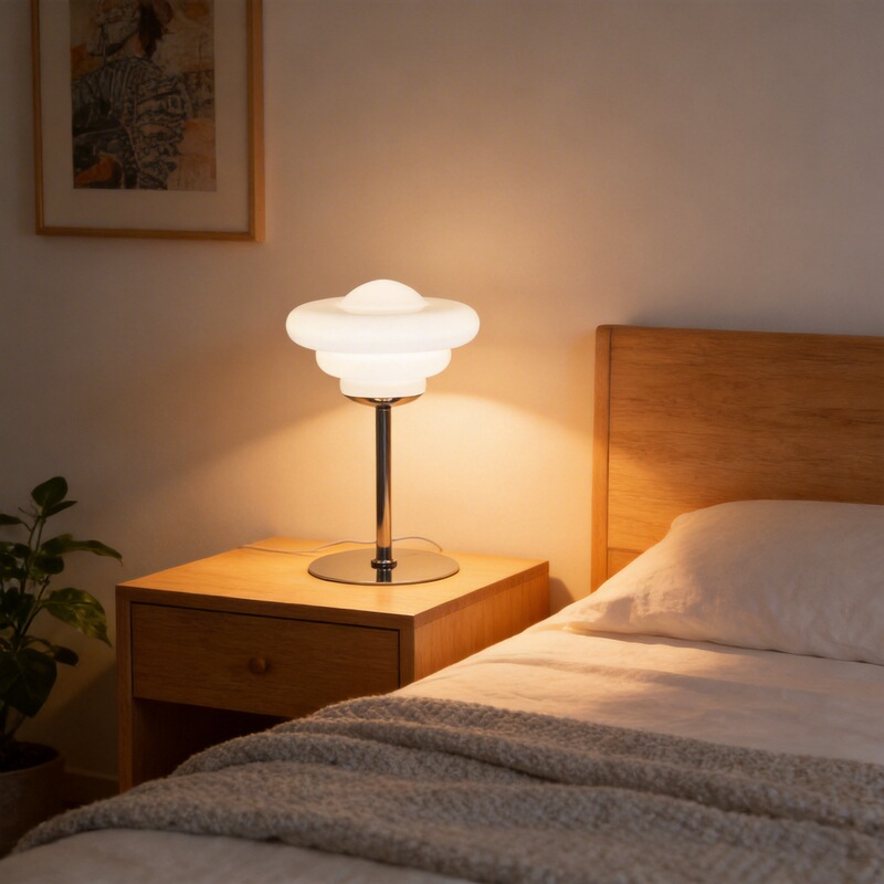 Cross-Border Special Supply of Glass Table Lamps, High-Looking Decorative Table Lamps, Hotel Dormitory Living Room Bedroom Decorative Atmosphere Night Lights