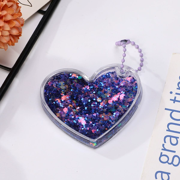 Dark purple love flow sand contains bead chains