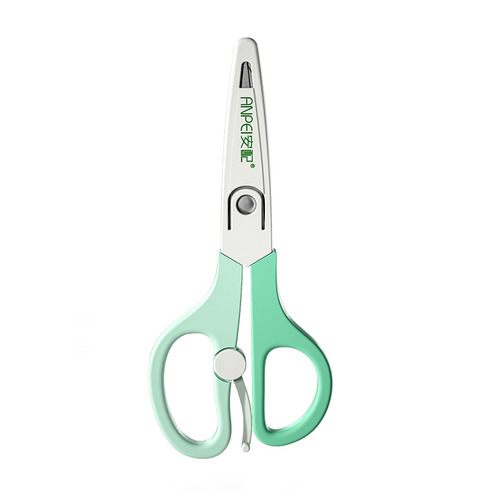 Equipped with baby food scissors with spring resistance. Supply of portable stainless steel baby food scissors, single pack