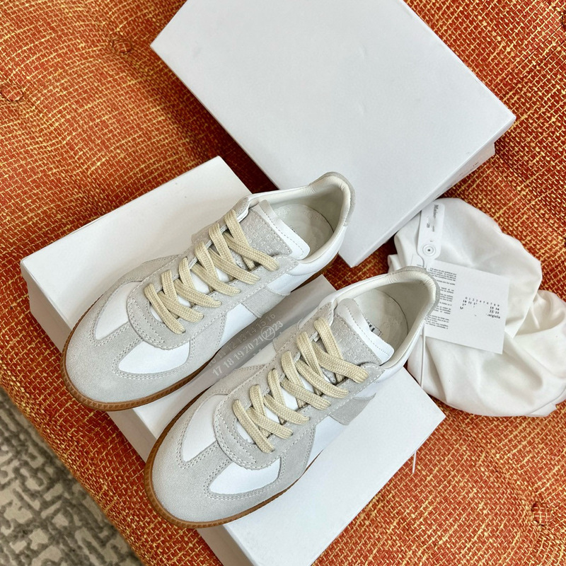 High-End Version of m Gila Mm6 Moral Training Shoes New First-Layer Cowhide Raw Rubber Outsole Comfortable Casual Sneakers for Men and Women High-End Version of m Gila Mm6 Moral Training Shoes New First-Layer Cowhide Raw Rubber Outsole Comfortable Casual Sneakers for Men and Women