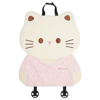 New Blue Rain Winter Car Seat cushion, seat cover - rabbit-fur-frosted-three-dimensional-cat-cushion-pink-backrest