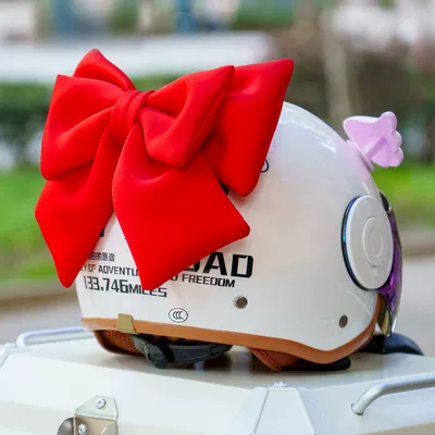 Helmet Decorations, Bows, Motorcycle, Other Automotive Interior Supplies - big-red-bow