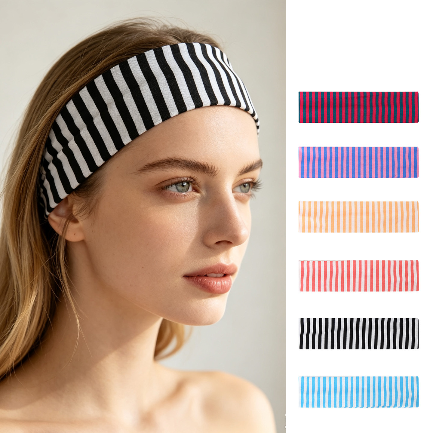 Europe and America yoga elastic sports band sports sweat-absorbent hair band Amazon cross-border non-slip headscarf hair band