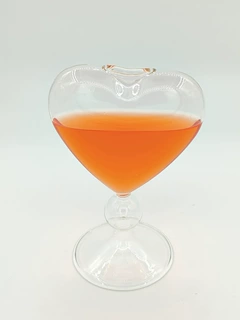 定制ins网红爱心鸡尾酒杯 酒吧心果汁杯 创意日式玻璃酒杯高脚杯