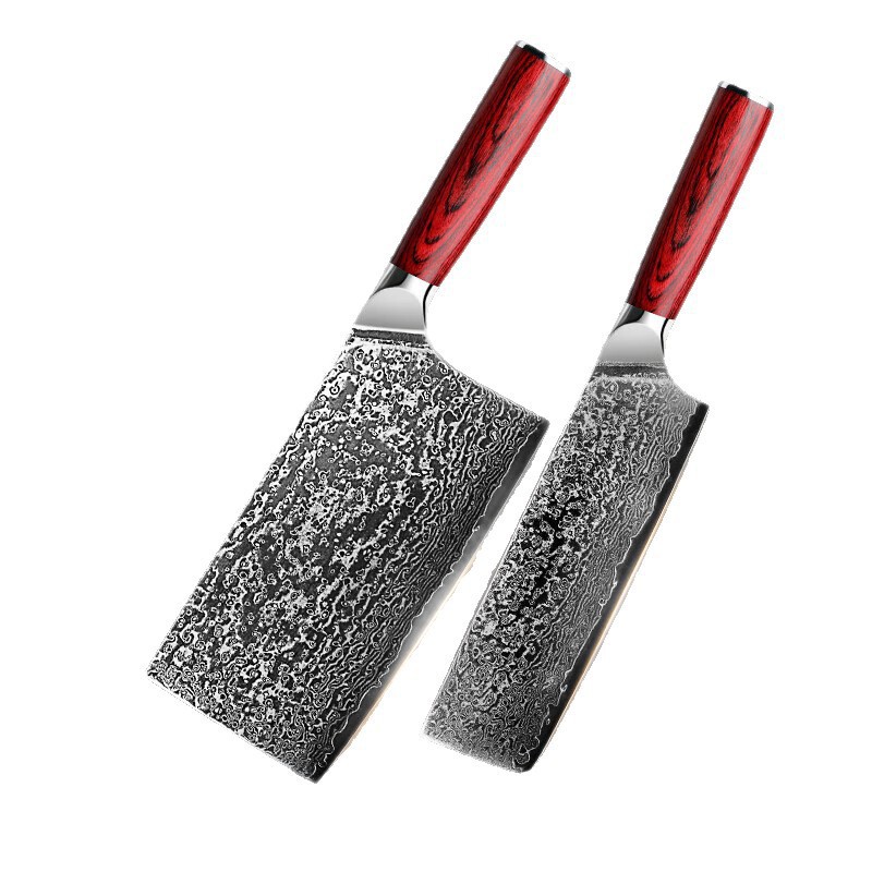 VG afilado cuchillo doméstico cuchillo de cocina 10 sin molienda cuchillo de cocina super fruta cuchillo de acero de Damasco cocinero