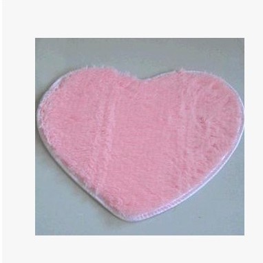 Cruz-Frontera en forma de corazón de lana de seda alfombra dormitorio amor piso estera mesita de noche pelusa-libre lindo hogar en forma de corazón
