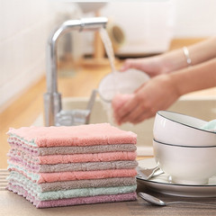 Wiping cloth housekeeping cleaning kitchen dishwashing cloth water-absorbent does not shed hair does not stick oil brush dishes home towel lazy people hundred-clean cloth