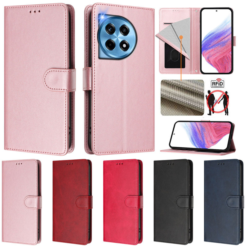 Suitable for OnePlus Nord 4 5G Solid Color Wagner Mobile Phone Leather Case Flip Card Wallet ACE3 5G