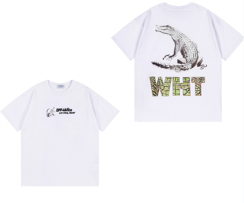 トレンディな漫画落書き油絵矢印半袖男性と女性ルーズカップル OFW 純綿半袖 Tシャツ夏 mk ゼブラ|undefined
