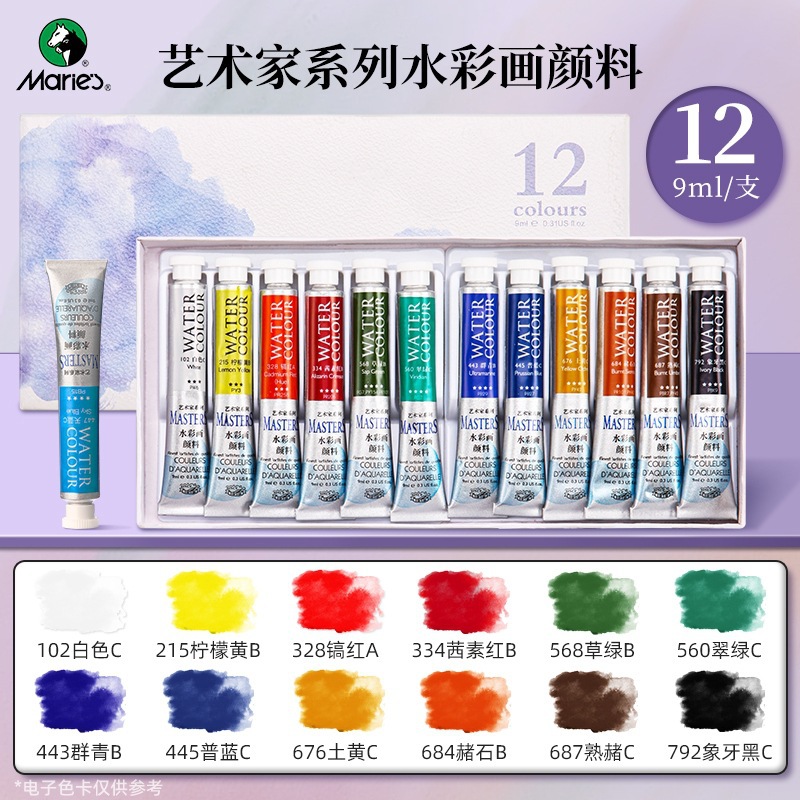 12 colors, 9 ml