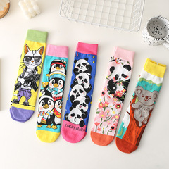 純棉情侶襪子女士防臭春秋吸汗襪夏天運動可愛中筒襪女諸暨棉襪