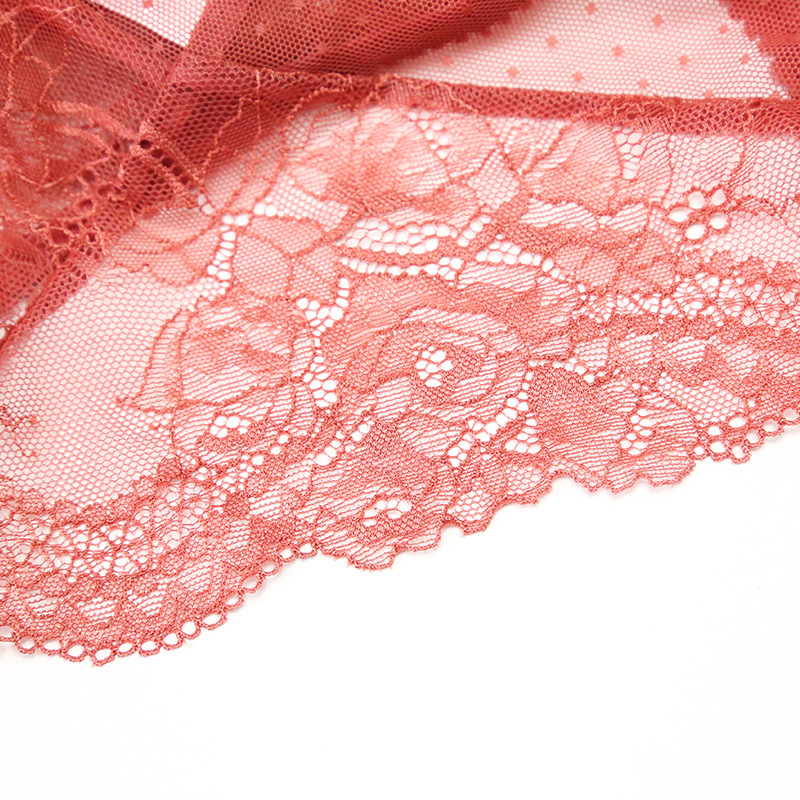 Sexy ropa interior de encaje de las mujeres tentación de encaje transparente rojo más tamaño calzoncillos cadera elevación transparente delgada cintura baja escritos