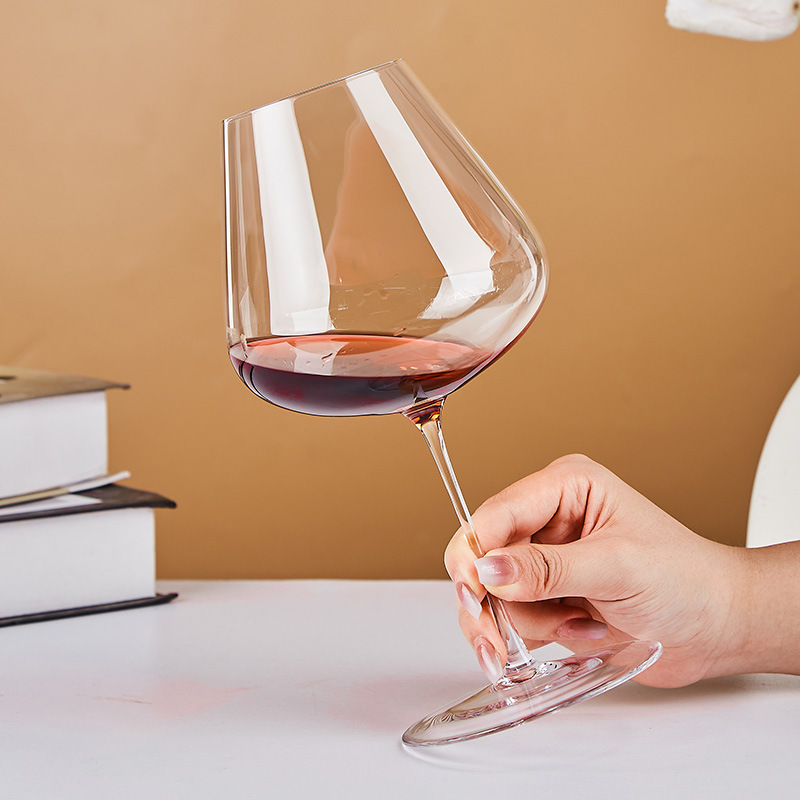 Taza de vino de cristal, taza de borgoña, taza de gravedad, taza de vientre, taza de cristal ultrafina hecha a mano