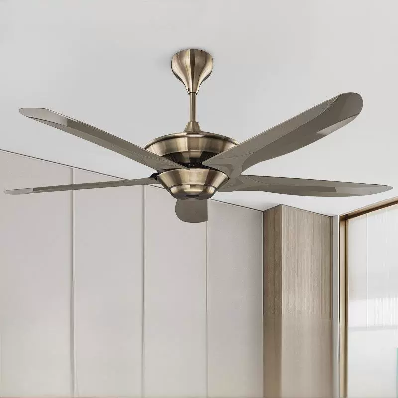 欧式仿古吊扇无灯复古风扇不带灯客厅餐厅卧室咖啡厅金属扇叶风扇