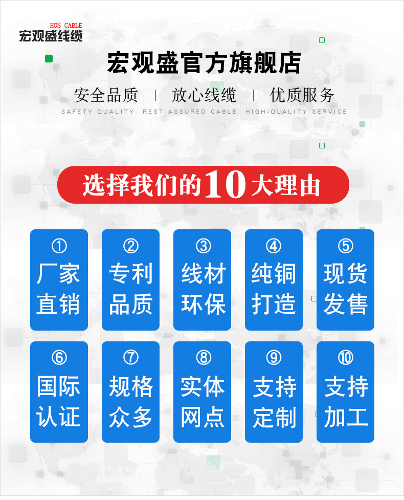 宏观盛2468双并线28 26 24 22 20 18 16awg黑色/白色橱柜灯电源线详情1