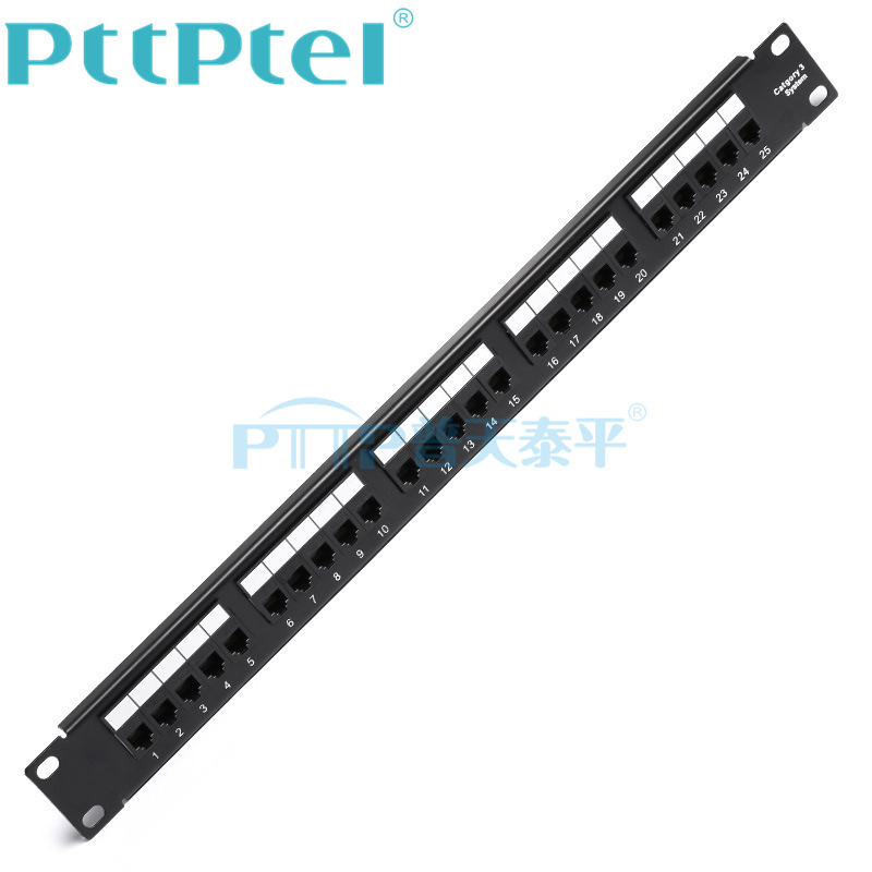 PTTP普天泰平 三类25口电话配线架 RJ11语音配线架 CAT3配线架
