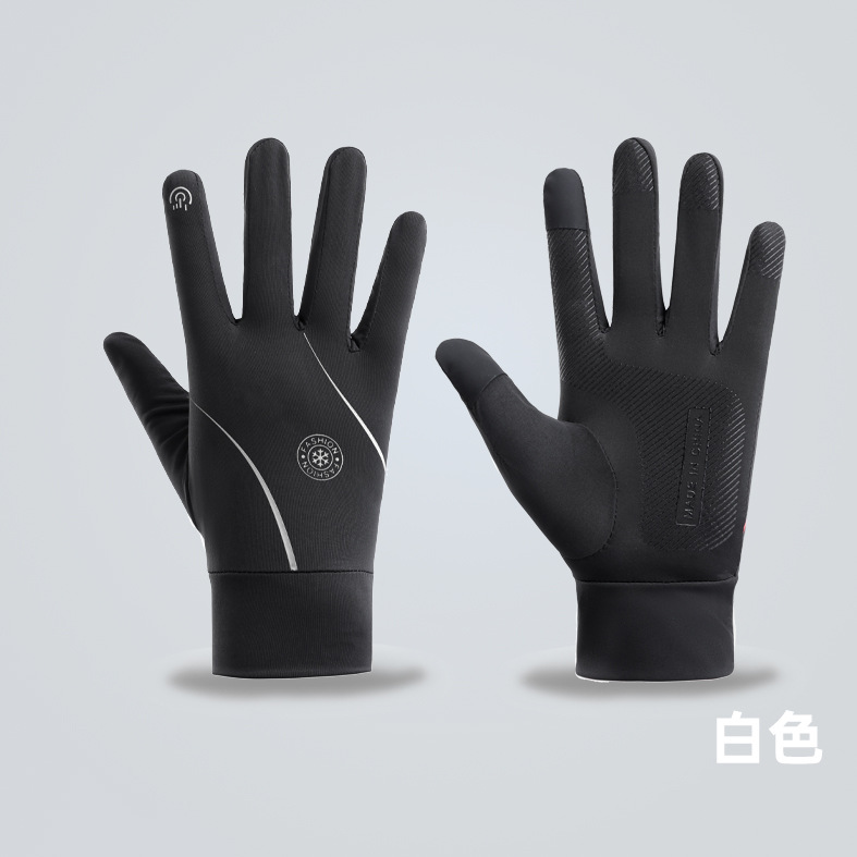 Guantes de ciclismo para hombres de verano delgados anti-UV antideslizante pantalla táctil transpirable conducir guantes de hielo de pesca image 15