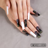 Long square fake nails for manicure, nail stickers, french style, ready-made product, wholesale