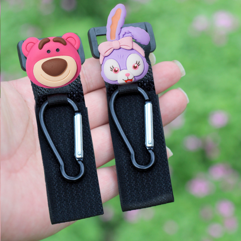 Cerradura de gancho de coche eléctrico frontal universal sin perforación lindo de dibujos animados multifunción bicicleta bolsa colgante de objeto pesado