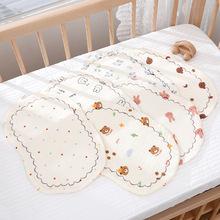 婴儿纯棉A类云片枕 宝宝枕婴儿平枕新生宝宝拍嗝巾防吐奶枕头枕巾