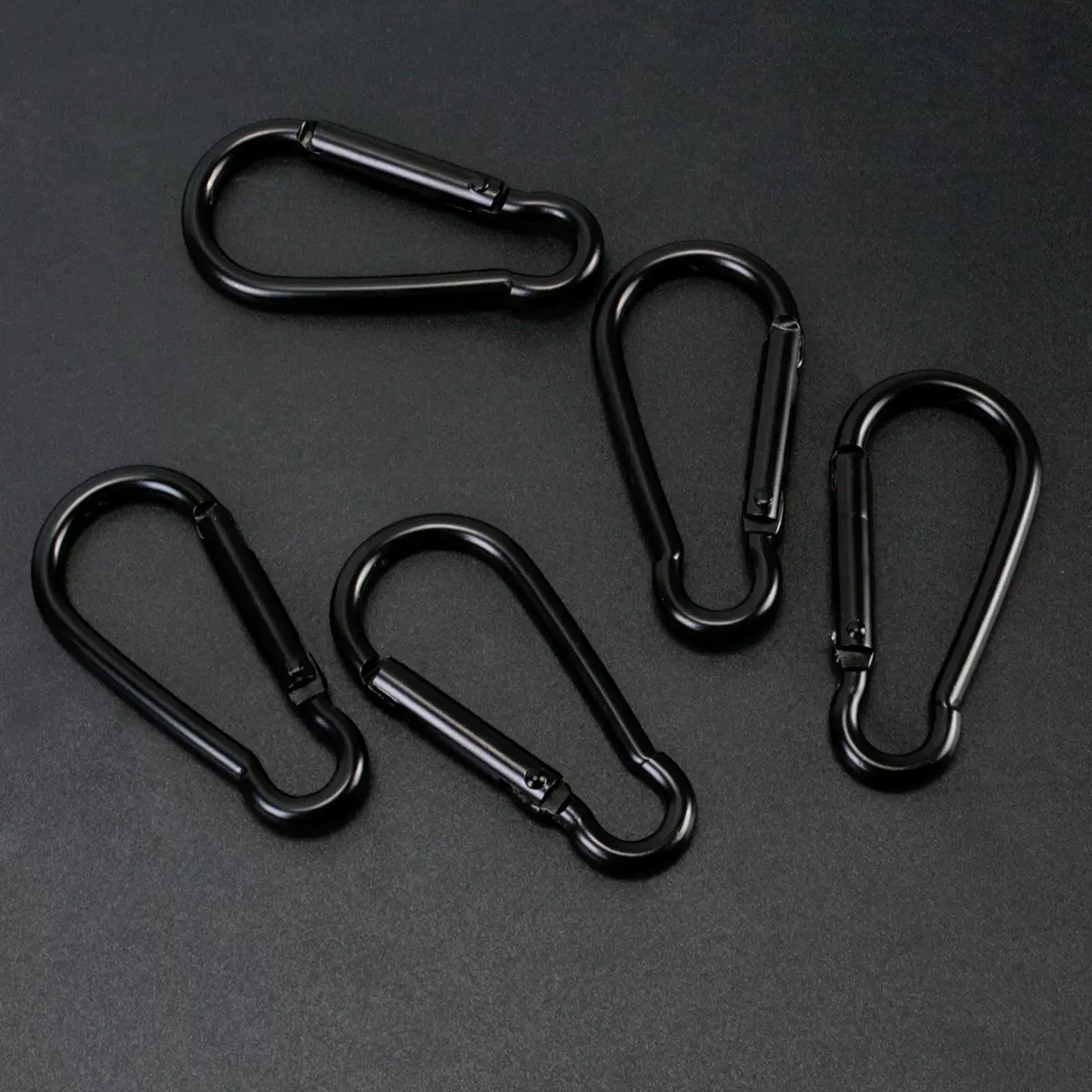 五号5cm 4.0粗葫芦形纯黑色电泳快挂扣钥匙耳机壳挂钩户外登山扣