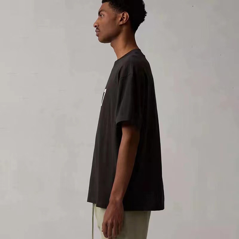 Camiseta de hombre de manga corta Essentials original de gama alta marca de moda Fog High Street 2022 primavera y verano 1977 cuello redondo