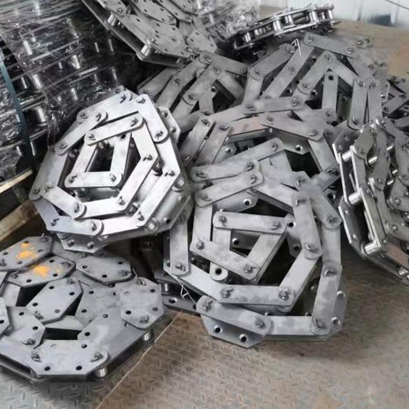 FU板式斗式提升机链条矿用运输锰钢链条工业转动双节距板式链条