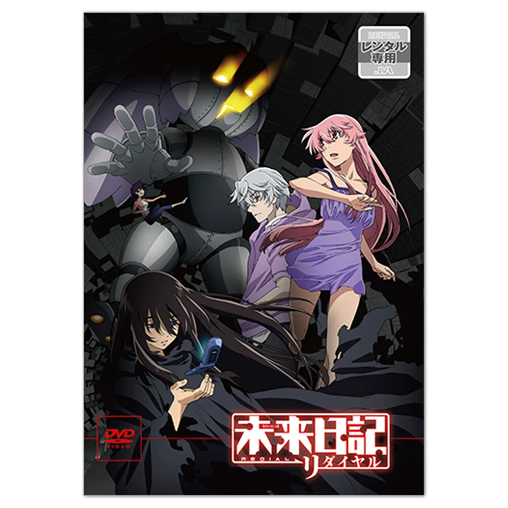 Плакат-наклейка Mirai Nikki (Future Diary) — аниме-мурал, разные размеры (10×15–50×70 см)