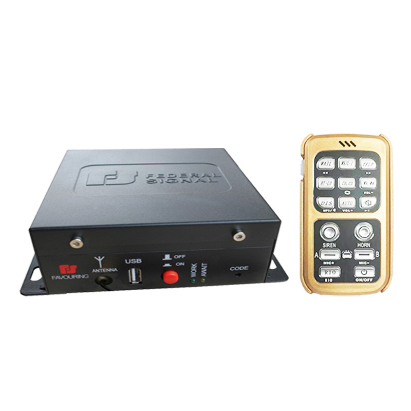 Wireless Remote Control Siren Horn 12V24V Vehicle-Mounted Loudspeaker High-Pitched Alarm Sa620Kg + Square Mouth Horn