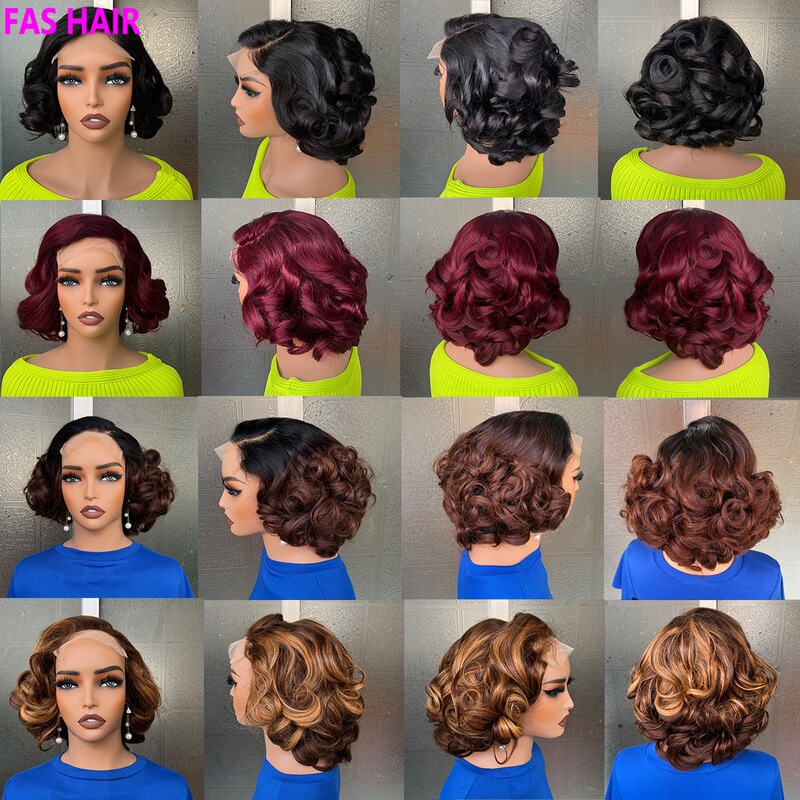 Human Hair 5x5 SDD Bouncy Curl Closure Wig African Wig Cross-Border