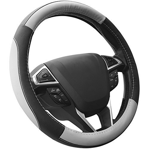 車のステアリングホイールカバーユニバーサル標準サイズ 14.5-15inch マイクロファイバーレザーステアリングホイールカバー|undefined
