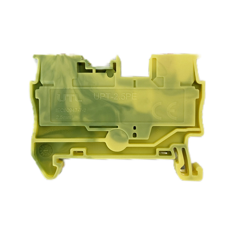 UTL尤提乐UPT-2.5PE工业接地端子 快速接线板连接器 接线端子排