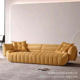香蕉船沙发异形网红创意个性设计师意式极简直排客厅磨砂布艺沙发