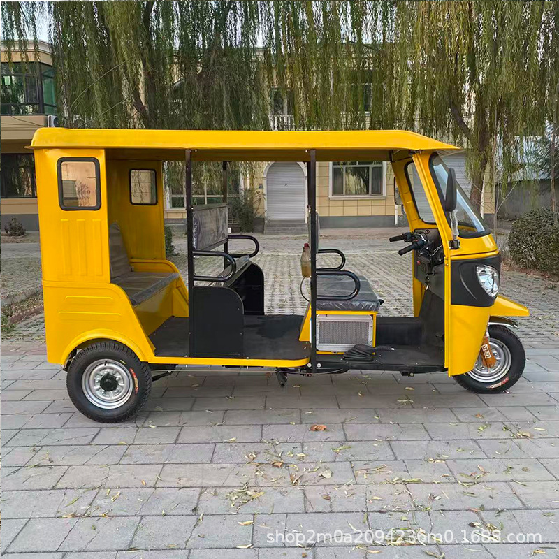tuk-tuk África venta caliente BAJAJ equipado con 6 pasajeros motocicleta de gasolina 175CC triciclo de pasajeros refrigerado por agua