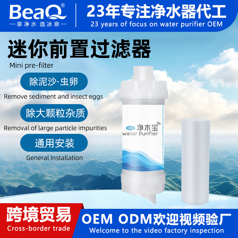 微型前置过滤器花洒马桶洗衣机龙头洗漱美肤除氯沐浴过滤器阻垢