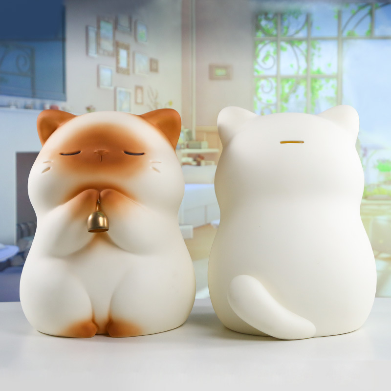 福瑞猫猫大号摆件卡通可爱招财猫桌面摆件萌趣创意设计存钱罐批发|undefined