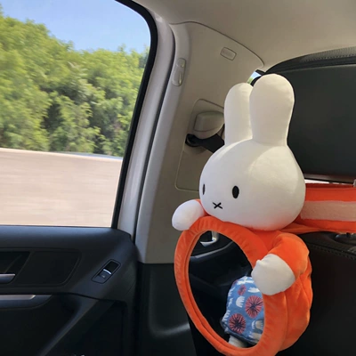 baby observation mirror car hanging — Large field of view rear view auxiliary mirror - orange-bunny-observation-mirror