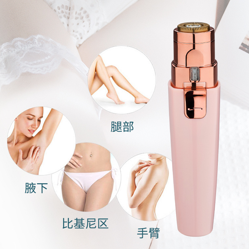 Cross-border nuevo dos en uno mujer afeitadora USB carga depiladora de cuerpo completo recortador de pelo de la nariz eléctrica image 4