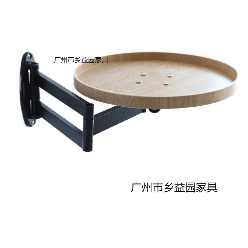 一件代发折叠小桌床头悬浮伸缩收纳盘木质角几墙上可移动置物架|undefined