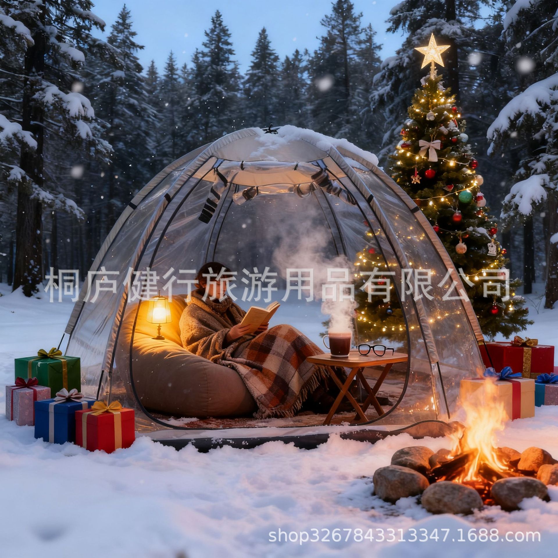 540 Degree Clear View Transparent Bubble Tent, Christmas Tent Transparent Tent, Warm and Cold-Proof Sun Tent