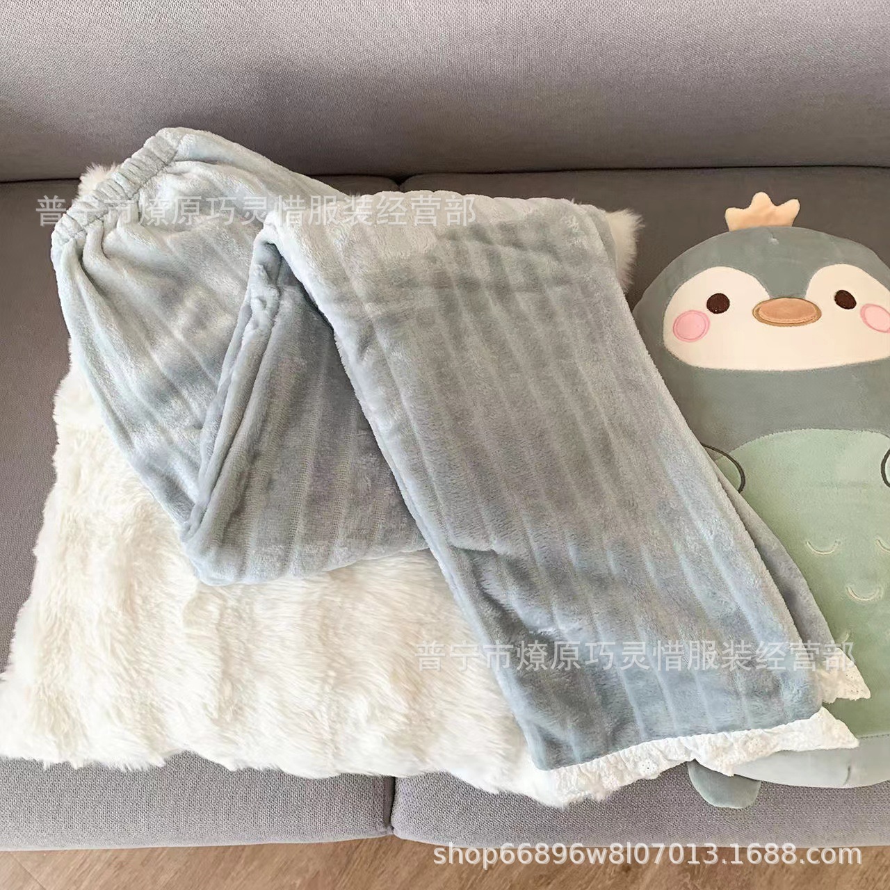 Pantalones de pijama de franela de coral de dibujos animados, pantalones de pijama de hombre, pantalones de invierno de otoño de mujer, pantalones caseros